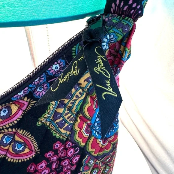 Quilted Vera Bradley Purse & Matching Wallet Floral Paisley Women's Handbag Set - Picture 9 of 16